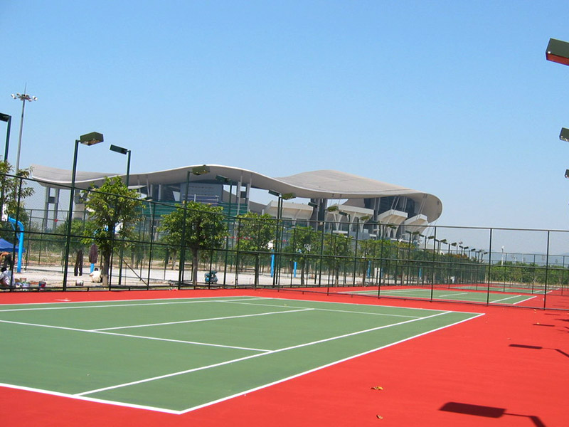 武漢丙烯酸網(wǎng)球場及圍網(wǎng)燈光